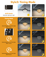 111 LED plafond solaire panneau solaire séparé étanche IP65 blanc chaud certifié ROHS pour montage mural de jardin intérieur/extérieur