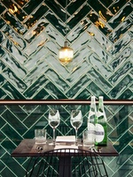 Ins Longue Bande Cuisine Salle de Bain Carrelage Restaurant 68x280mm Mur Brique, Vert Foncé, Bue, Vin Rouge