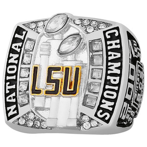 Anillo de Campeonato de Fútbol Americano Universitario de los LSU Tigers de la Universidad Estatal de Louisiana <span class=keywords><strong>2007</strong></span>, Chapado en Aleación con Cristales, Joyería de Moda al por Mayor - Product Image 2