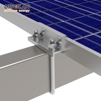 UISOLAR - Système de fixation de panneaux solaires - Composants de montage photovoltaïque - Serre-câble en U - Serre-câble intermédiaire - Serre-câble d'extrémité pour structure de montage de panneaux solaires