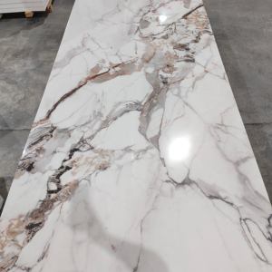 Стильный современный золотой аксессуар 16 мм тисненый УФ-мраморный лист ПВХ стеновые панели роскошный мрамор для спален и парков - Product Image 4