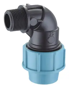 HDPE PP Compression Fitting Male Threaded Elbow For Water Supply And Irrigation Pipe Fittings