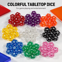 Anpassbares Acryl Transparentes 12-Seitiges Polyedrisches Professionelles Tischplatten-Strategie-Brettspiel Rollenspiel RPG Würfelset OEM