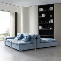 Canapé Cloud Moderne Minimaliste en Tissu Personnalisé, Sélection de Sièges de Designer Italien pour Maison, Villa, Hôtel Étoilé