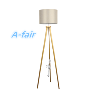 Lampe sur pied en bois élégante, hauteur réglable, abat-jour en tissu de lin pour l'éclairage du salon, corps de lampe et abat-jour vendus séparément.