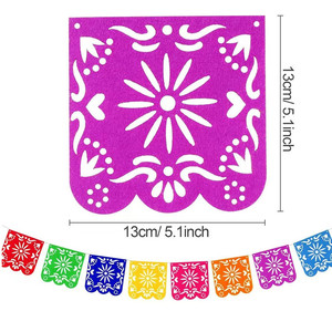 Bandera mexicana Bandera <span class=keywords><strong>de</strong></span> fieltro para el Día <span class=keywords><strong>de</strong></span> los muertos Festival Fiesta al aire libre <span class=keywords><strong>Carnaval</strong></span> Cumpleaños Celebración Decoraciones Estilo <span class=keywords><strong>de</strong></span> corona - Product Image 6