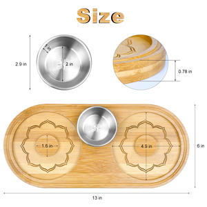 Vente en gros <span class=keywords><strong>Plateau</strong></span> à louche en bambou écologique pour cocktail, sel et assiette d'ornement pour bar et cuisine - Product Image 5