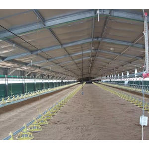 Abri d'élevage extérieur moderne 6x9m, structure en acier, toit en tôle galvanisée, ferme, bétail, moutons, chevaux, poulailler - Product Image 2