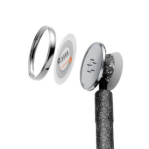 Tubo de impresión clínica personalizada cardiología Acero inoxidable Binaural tubo clínico estetoscopio piezas al por mayor estetoscopio de doble cabeza - Product Image 1