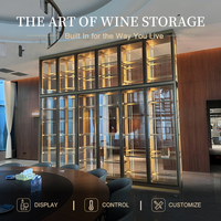 Vinoteca Vertical Comercial para Restaurantes, 100 Botellas, Acero Inoxidable 304/316, Vinoteca Termostática