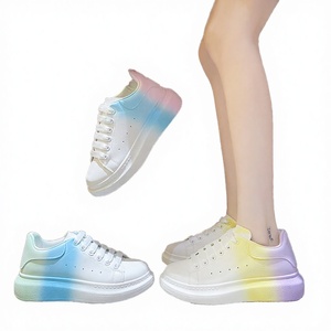 Zapatillas Deportivas de Plataforma para Mujer, Parte Superior de Malla Transpirable, Zapatillas Informales Blancas de Verano - Product Image 2