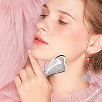 Herramienta Facial Gua Sha Reafirmante y Rejuvenecedora para Rostro y Ojos, Globos de Hielo en Forma de Corazón, Palitos Criogénicos para Eliminar Arrugas y Lifting Facial