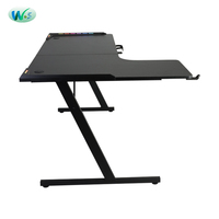 Bureau de direction WS4021, table de jeu pour ordinateur OEM, design cool, table PC, bureau moderne de réception en forme de L avec 3 tiroirs