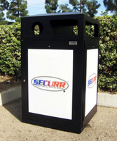 Poubelle publicitaire extérieure en acier poubelle peut à l'extérieur de la rue du parc poubelle en métal poubelle de recyclage commerciale publique
