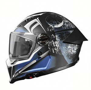 2025 하이 퀄리티 새로운 모델 더블 레이어 선 바이저 레트로 ABS 통풍 전체 얼굴 오토바이 헬멧 DOT OEM ODM - Product Image 2