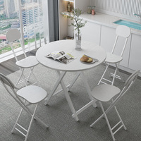 Ensemble de tables et chaises rondes pliantes portables pour restaurant, mariage, banquet, extérieur