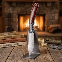 Couteau pliant portable avec manche coloré en acier Damas de qualité industrielle, personnalisable OEM, ouverture à roulement, pour la survie