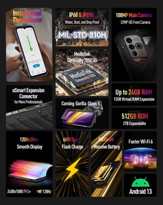 Hotselling Ulefone Điện Armor 18 Siêu 5G 12 + 512GB 108MP Rugged Android13 Nhà Máy Điện Thoại Thông Minh - Product Image 5