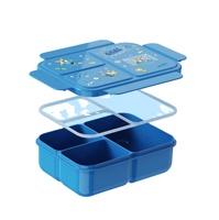 Boîte à bento rectangulaire de 1600 ml, 3 compartiments, construction en PP/silicone, étanche, micro-ondable, portable, sans BPA, passe au lave-vaisselle