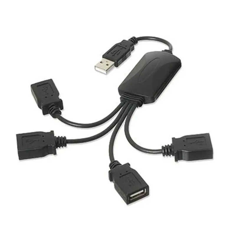 2022 USB 1.1/2.0 4 Port HUB yüksek hızlı 480Mbps USB Splitter kablo adaptörü için Windows XP/Vista için Mac OS dizüstü PC dizüstü