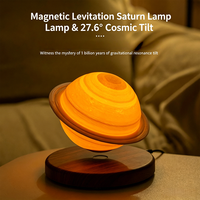 Lampe de lecture de bureau unique et lumineuse, décorative, à lévitation magnétique, avec LED flottantes Jupiter, Mars, Saturne, Lune
