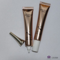 Tube cosmétique de voyage mini 10 ml en aluminium/plastique avec bouchon à vis pour crème pour la peau LIXIN/OEM LX10200 Fabriqué en Guangdong