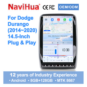 NaviHua Car DVD Auto Radio Stereo <b>GPS</b> Audio Monitor Multimedia System Android for Tesla Style Dodge Durango carplay 2009-2016 - Product Image 1