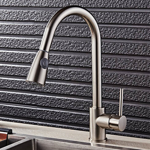 Modern Chrome Brass Single Handle Pull Out Sprayer Kitchen Cold and Hot Water Pull Down Kitchen Mixer Tap MK9824C Kitchen - Product Image 4