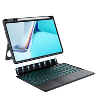 Nouvel étui clavier sans fil rotatif détachable pour MatePad 11" (2021) avec pavé tactile rétroéclairé RGB et rotation à 360 degrés