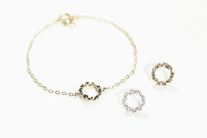 สร้อยข้อมือไข่มุกเพชร Pink Brilliant02 ทอง 14K เครื่องประดับคุณภาพสูง ขายส่ง ผู้ผลิตตามสั่งสำหรับผู้หญิง รับผลิตแบบ OEM ODM - Product Image 4