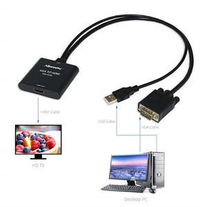 Convertisseur vidéo GC <span class=keywords><strong>VGA</strong></span> vers HDMI avec <span class=keywords><strong>audio</strong></span> USB intégré (prise en charge 1080P) - Product Image 3