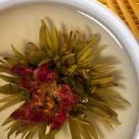 Thé fleuri biologique chinois - Boules de thé en fleurs nouées à la main au jasmin, qualité cérémoniale de luxe, coffret cadeau pour cadeaux d'entreprise