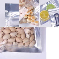 Sacs en plastique refermables à fermeture éclair en stock, transparents d'un côté, en aluminium Yin Yang, scellés sur 3 côtés avec fenêtre, pour écouteurs