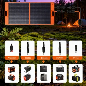 แผงโซลาร์เซลล์แบบพับได้ Alecter Solar APH-FB72 ประสิทธิภาพสูง 23.5% 100W ได้รับการรับรองมาตรฐาน TUV สีดำ ผลิตจากซิลิคอนโมโนคริสตัลไลน์ - Product Image 3