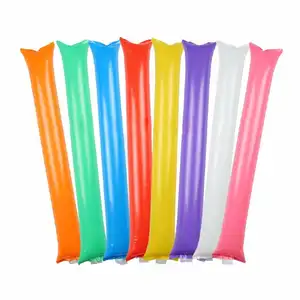 LOGO impreso barato LDPE inflable animando palos Pantone estilo personalizado plástico Color Material origen deportes trueno palo