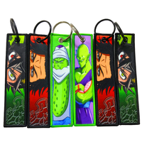 Étiquette de jet personnalisée broderie impression étiquette de vol personnalisée Anime Al Por Mayor Porte Cle Brode Anime Jet Tags porte-clés