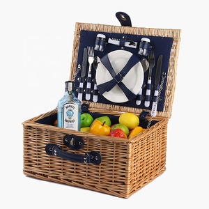 <strong>Wicker</strong> Picnic <strong>Basket</strong> with Ice <strong>Bag</strong>,blanket,cutlery and Ceramics (China Supplier) - Product Image 3