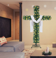 Décorations de Noël d'intérieur, Arbre de Noël, Arbre de Noël et de Pâques en forme de croix