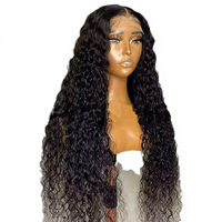 Wig Rambut Sintetis Tahan Panas 26-inci Transparan dengan Lace Front, Wig HD 13x4 Tenun Tangan, Harga Grosir Pabrik