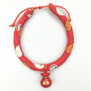 Adorable <span class=keywords><strong>collar</strong></span> de gato de Navidad con campana de la suerte estilo japonés hecho a mano estampado <span class=keywords><strong>Collar</strong></span> gatitos Halloween Navidad, etc. - Product Image 6