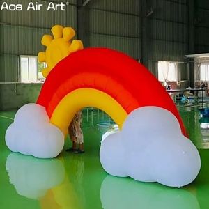 Meraviglioso cancello arcobaleno arcobaleno arcobaleno <span class=keywords><strong>arco</strong></span> di sole ingresso per la decorazione di eventi di festa all'aperto sfondo - Product Image 4
