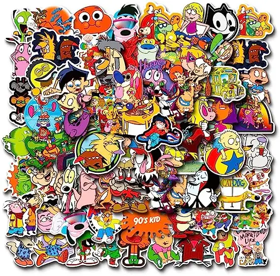 KYW adesivo removível impermeável Crianças adesivo Cute Cartoon Logo Laptop Custom Die Cut Vinyl Stickers