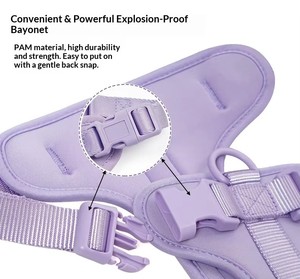 Nouvel ensemble harnais, laisse et collier pour chien, coloris macaron, imperméable et anti-traction, pour chiens de taille moyenne et grande, collection 2026, vente chaude - Product Image 5
