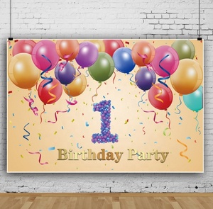 7x5ft <span class=keywords><strong>Aquarelle</strong></span> Fleur Anniversaire Photographie Toile De Fond 1st Anniversaire Toile De Fond - Product Image 1