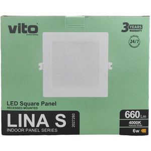 Panneau LED carré encastré 110x110mm 6W 4000K Lumière naturelle - Product Image 3