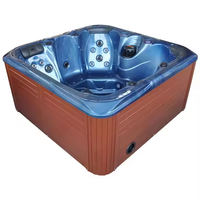 Bain à remous de luxe en acrylique pour 5 personnes, idéal pour hôtels et maisons familiales, avec jets d'air massants, pour extérieur, modèle 2026