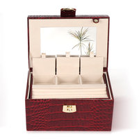 Boîte de rangement de bijoux de voyage portable en cuir PU, anneaux, boucles d'oreilles, colliers, bracelets, boîte de rangement de bijoux cadeau