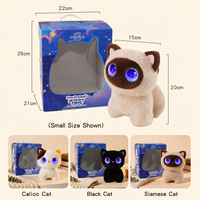 Giocattolo Interattivo AI a Forma di Gatto con Occhi LED Emozionali, Risposta al Tocco, Coda che Si Agita, Domande e Risposte Vocali, Educazione Precoce, Regalo per Bambini
