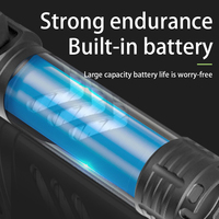 Lampe torche LED en alliage d'aluminium, portée 1000 m, rechargeable USB-C, étanche IP65, zoomable, 5 modes, torche SOS pour la randonnée et le camping