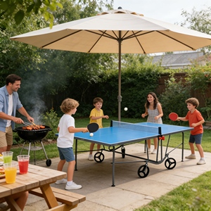 <span class=keywords><strong>Mesa</strong></span> de <span class=keywords><strong>Ping</strong></span> <span class=keywords><strong>Pong</strong></span> para Exteriores, Resistente y Móvil, Ideal para Entrenamiento Deportivo al Aire Libre - Product Image 2